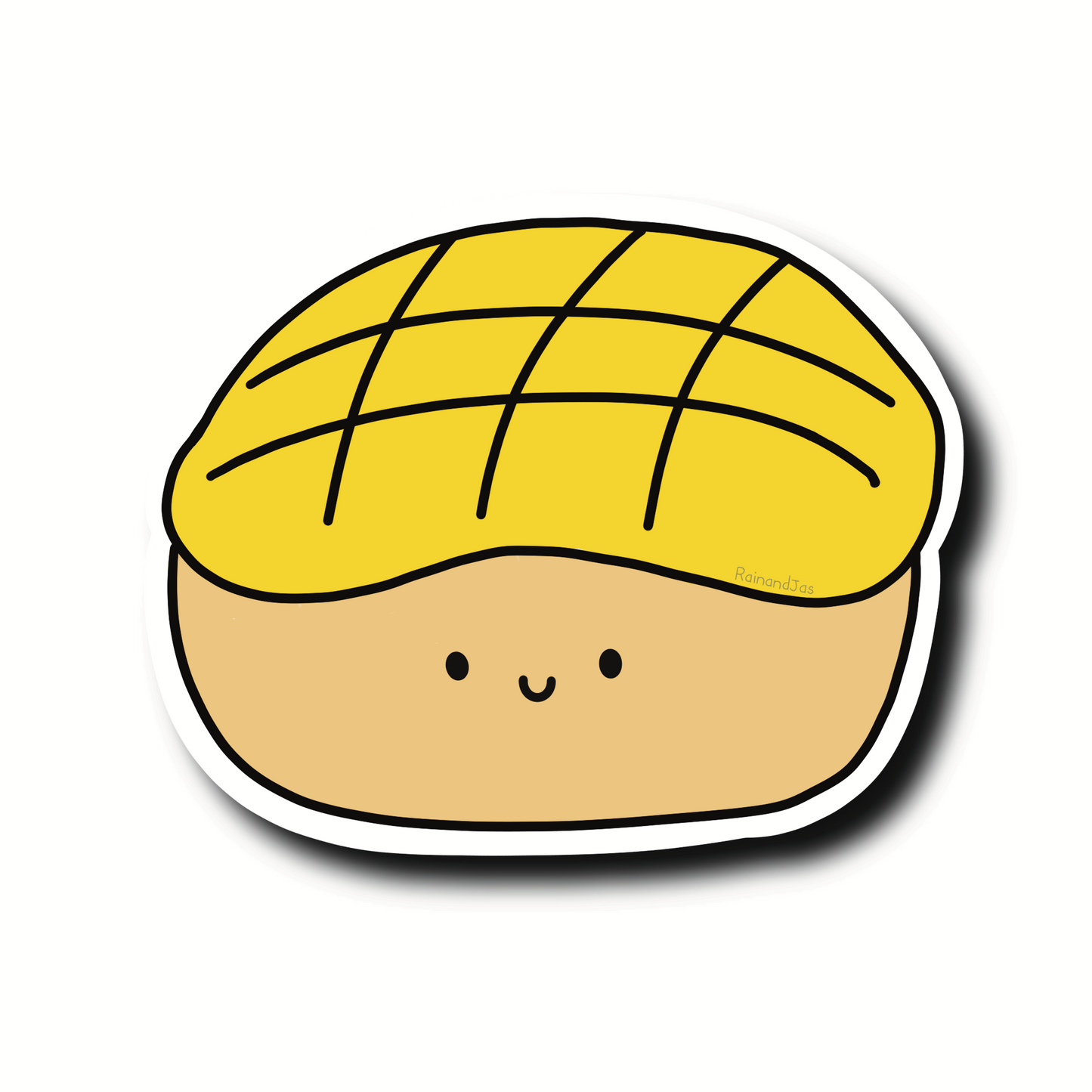 Pineapple Bun Vinyl Sticker